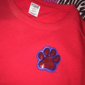 red and blue victoria secret long sleeve